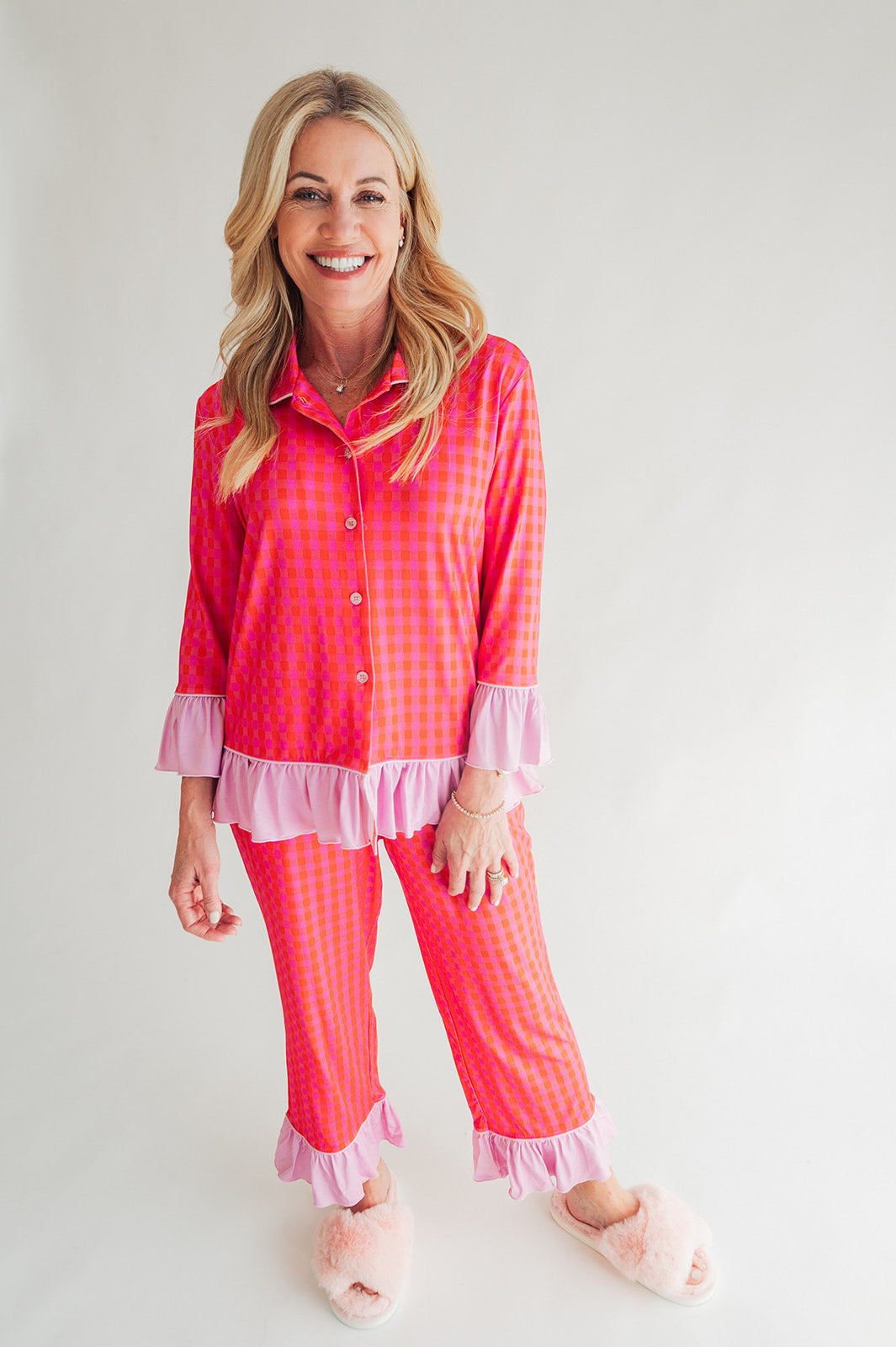 Gingham Girly PJ Set