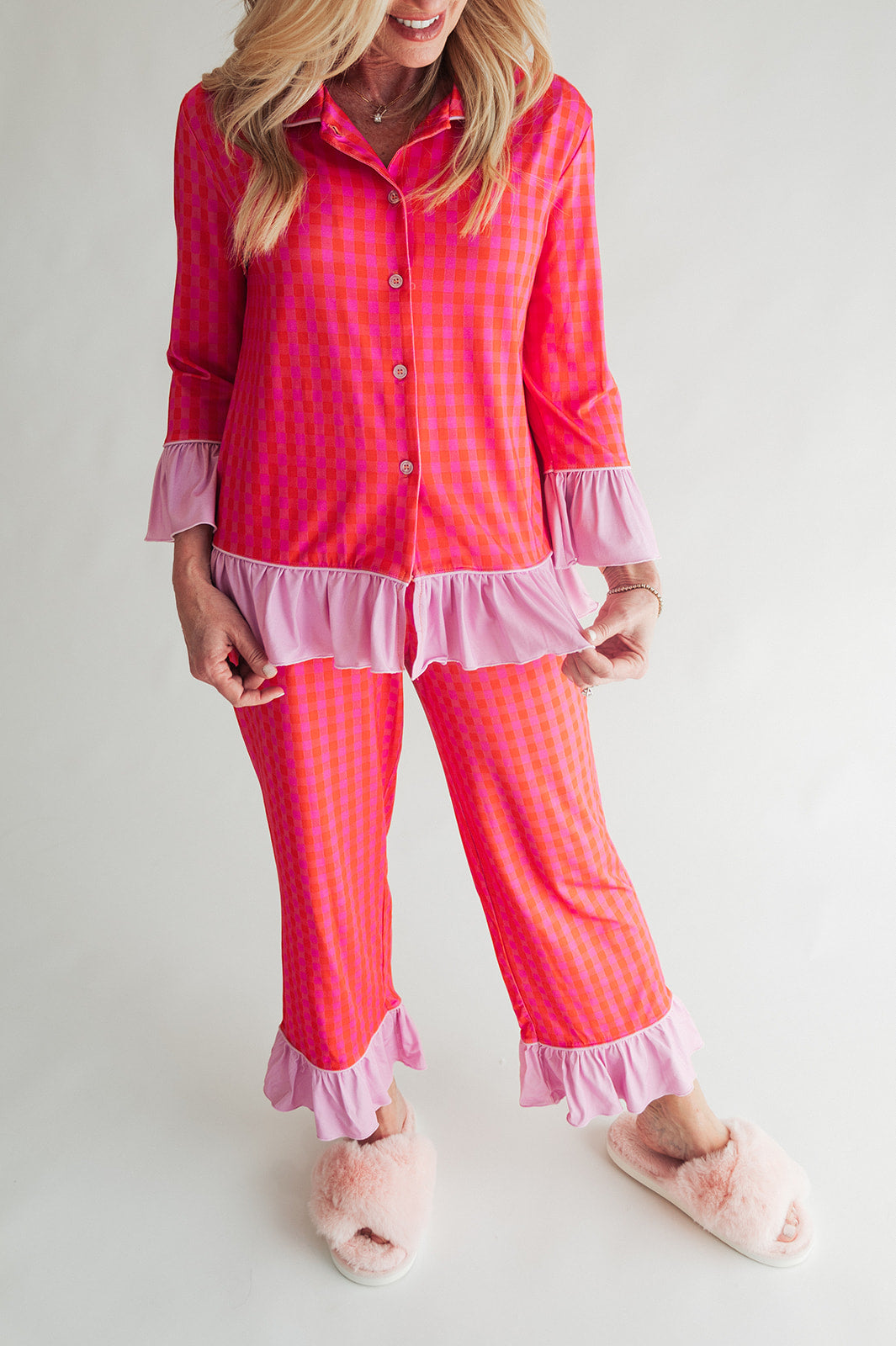 Gingham Girly PJ Set