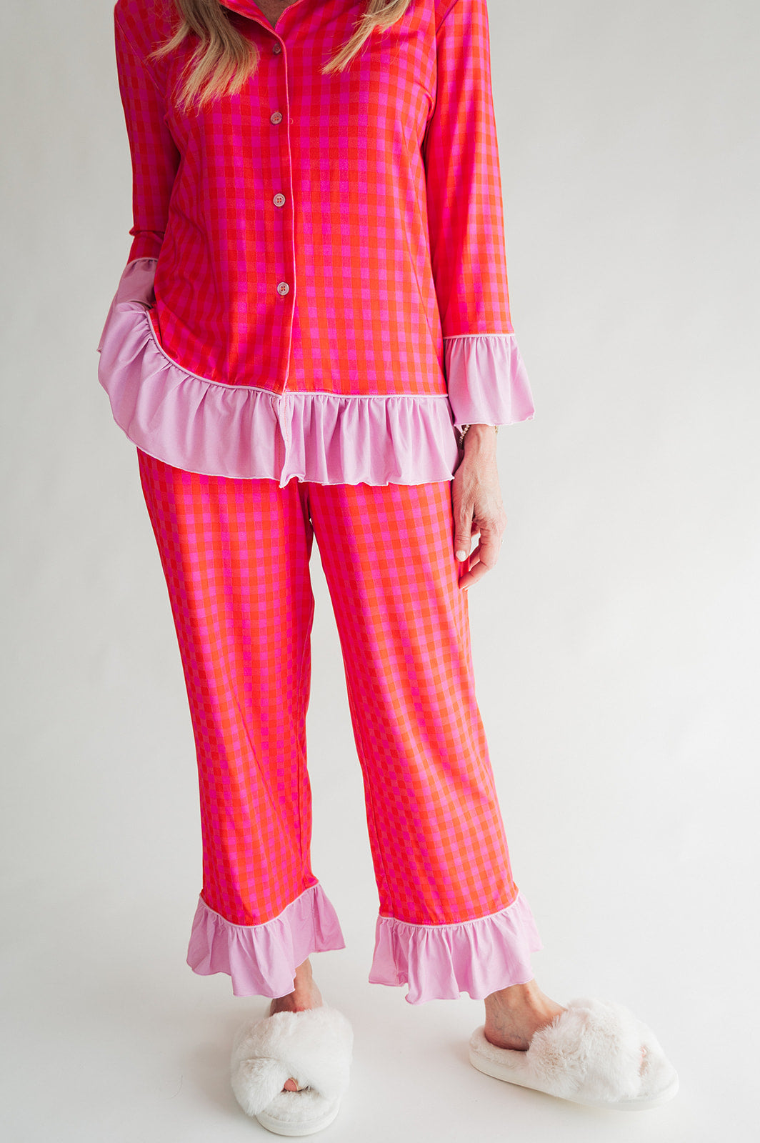 Gingham Girly PJ Set